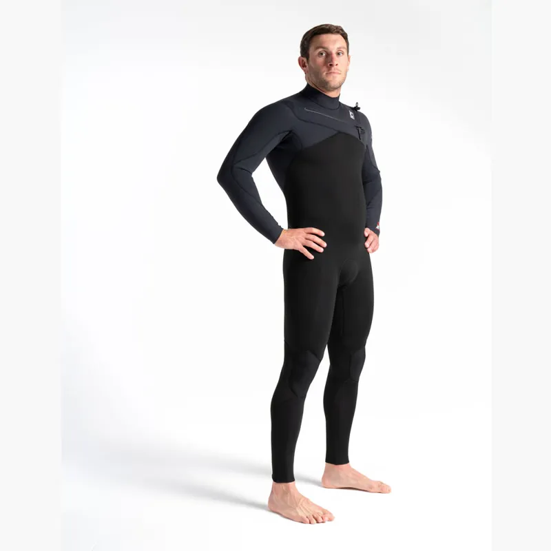 C-Skins Mens Rewired 3/2 Chest Zip Wetsuit Black-1